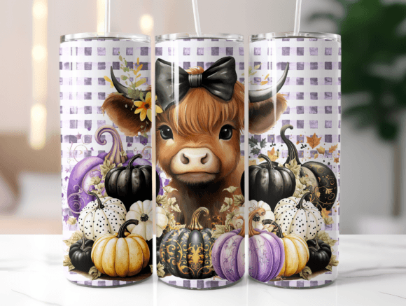 Baby Highland Pumpkins 20 Oz Wrap Graphics