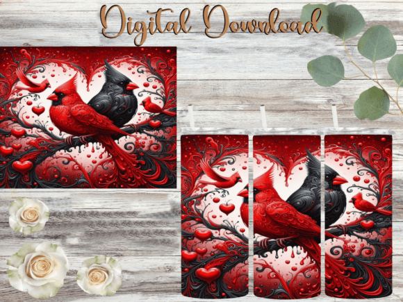 Cardinal Drip Tumbler Background for Tumbler Wraps and Graphics