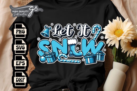 Christmas Let It Snow Sock SVG for Crafts and Graphics