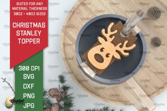 Christmas Stanley Topper Laser Cut for Winter Amp Branding