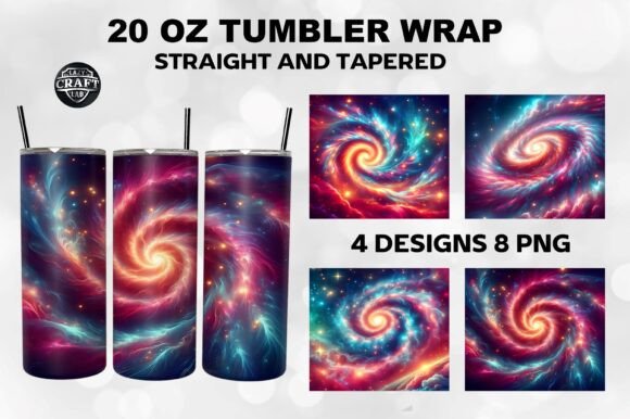 Colorful Swirl of Light in Space Tumbler Graphics