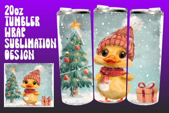 Cute Holiday Animals Tumbler Wrap Graphics