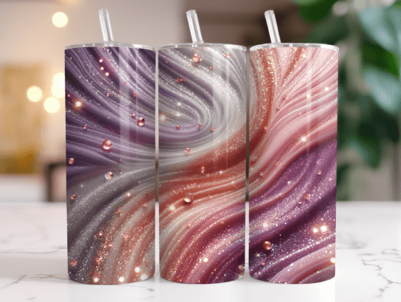 Elegant Glitter Gradient 20oz Tumbler Graphics