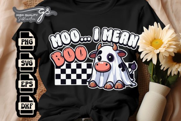 Moo I Mean Boo Boo Cow Halloween SVG for Crafts and Graphics
