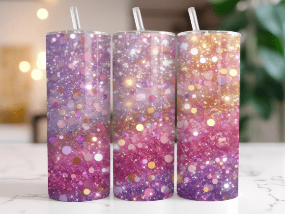 Pink and Purple Glitter Gradient Tumbler Review
