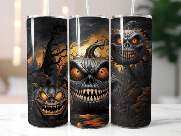 Pumpkins Halloween Tumbler Wrap Graphics