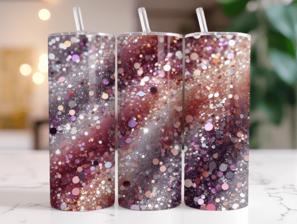 Shimmering Glitter 20oz Tumbler Wrap Graphics