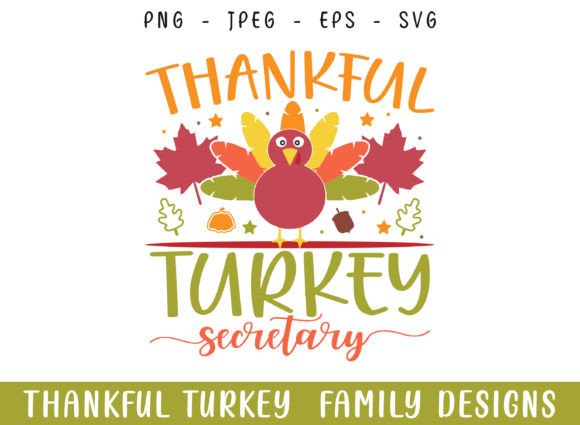 Thankful Secretary Turkey Fall Graphics for Crafts