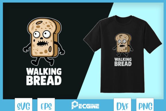Walking Bread Funny Halloween SVG for T-Shirt Designs